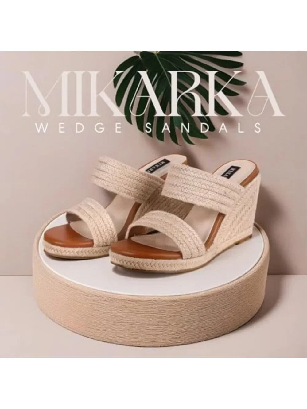 Stylish Open Toe Wedge Sandals for Women - Comfortable Espadrille Slide Heels